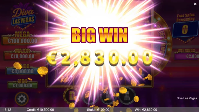 Diva Las Vegas - Veliki dobitak tokom Free Spins-a